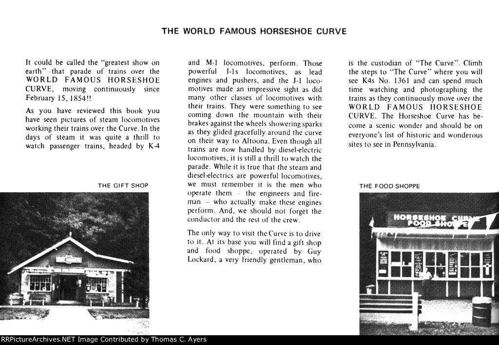 "World Famous Horseshoe Curve," Page 64, 1973